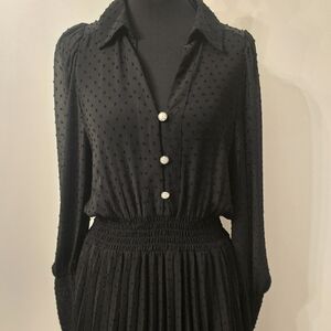 Zara Black Textured Blouse